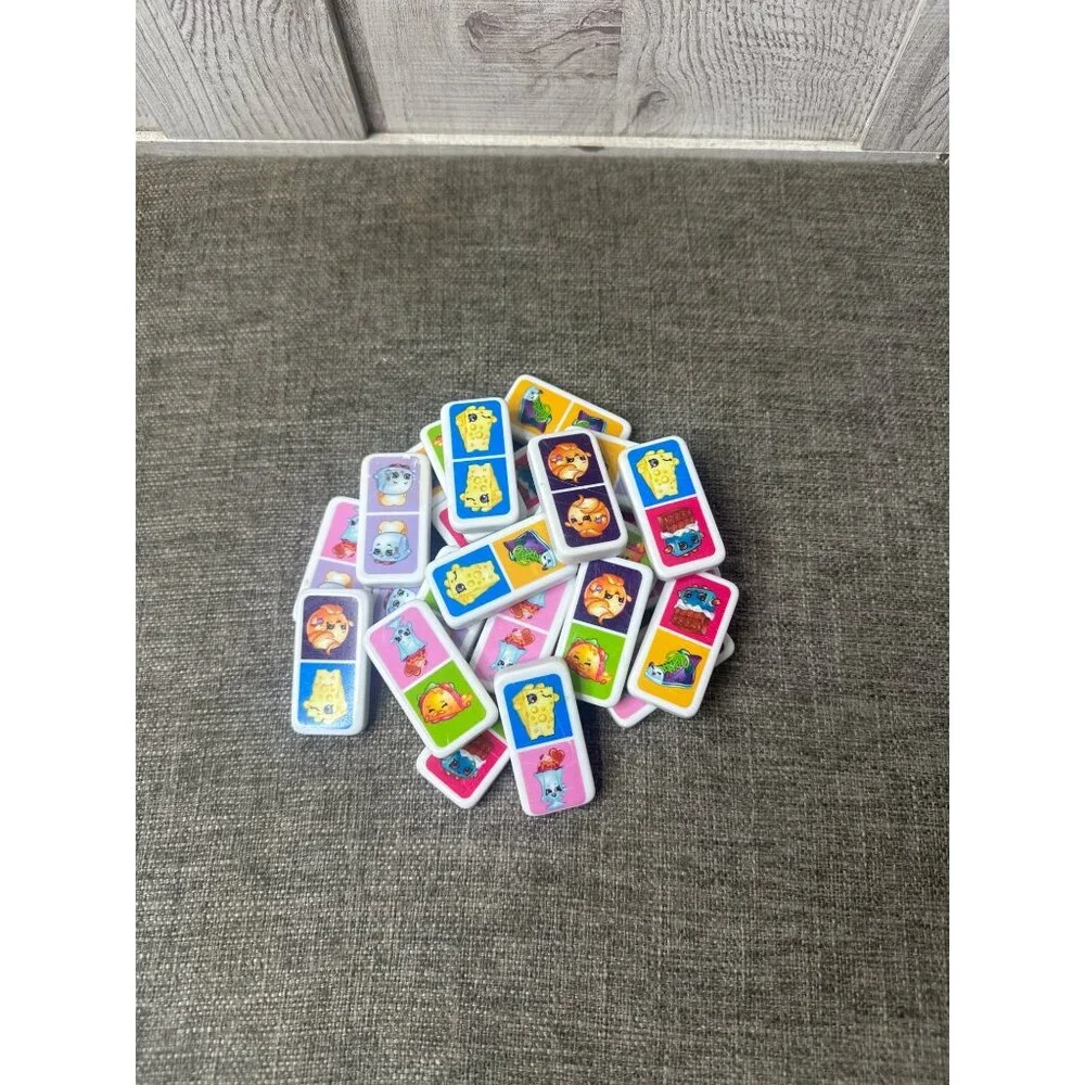 25 pc Kids Shopkins Cartoon Character Dominoes INCOMPLETE Set Replacements - Picture 3 of 4